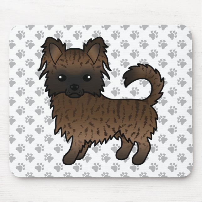 Mousepad Cachorro de desenho animado Chihuahua com pelo lon (Frente)