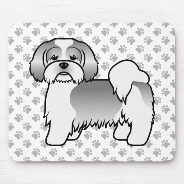 Mousepad Cachorro De Desenho Animado Fofo Lhasa Apso Pratea (Frente)