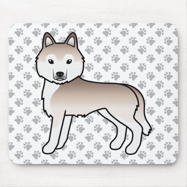 Mousepad Cachorro De Desenho Animado Fofo Siberian Husky Ve (Frente)