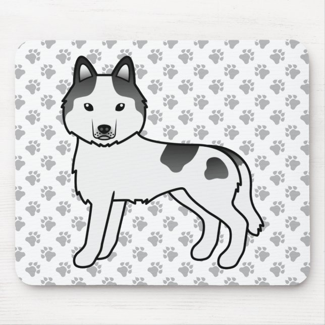 Mousepad Cachorro De Desenho Animado Fofo Siberiano Husky P (Frente)