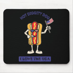 Mousepad Cachorro de Dígidade Quente 4 de julho Policial do
