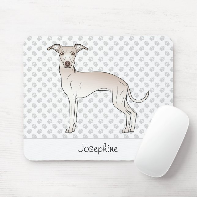 Mousepad Cachorro De Galinha De Sorgo Italiano Com Nome Per (Com mouse)