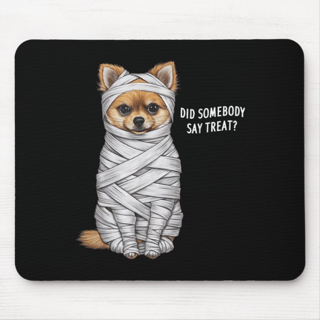 Mousepad Cachorro de Halloween Mamãe Pomerânia (Frente)