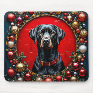 Mousepad Cachorro de Natal fofo
