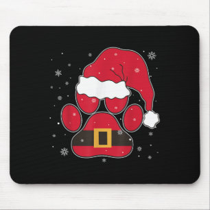 Mousepad Cachorro de Papai Noel Cachorro de Gato de Pata de