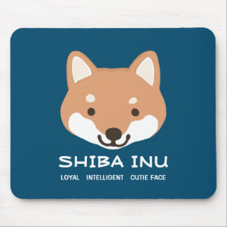 Mousepad Cachorro de Shiba Inu | Rosto Inteligente Real