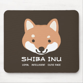 Mousepad Cachorro de Shiba Inu | Rosto Inteligente Real