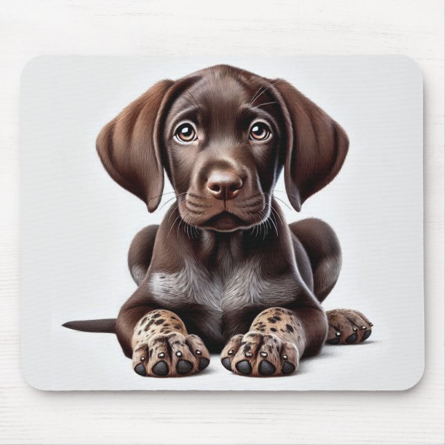 Mousepad Cachorro de Shorthair alemão bonito (Frente)
