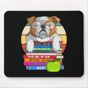 Mousepad Cachorro De Volta Ao Cachorro Do Livro Da Escola