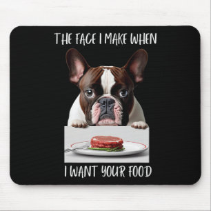 Mousepad Cachorro Design Steak Comida Buldogue Francês Jant