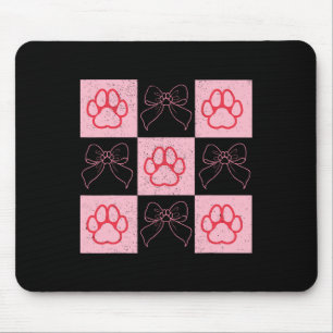 Mousepad Cachorro Dia dos Namorados Laço Coquete Pata do Ca