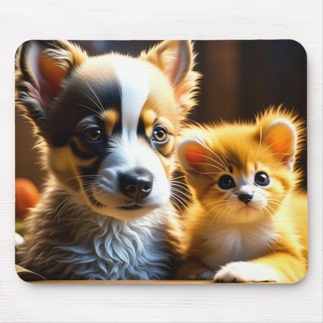 Mousepad Cachorro e Kitten (Frente)