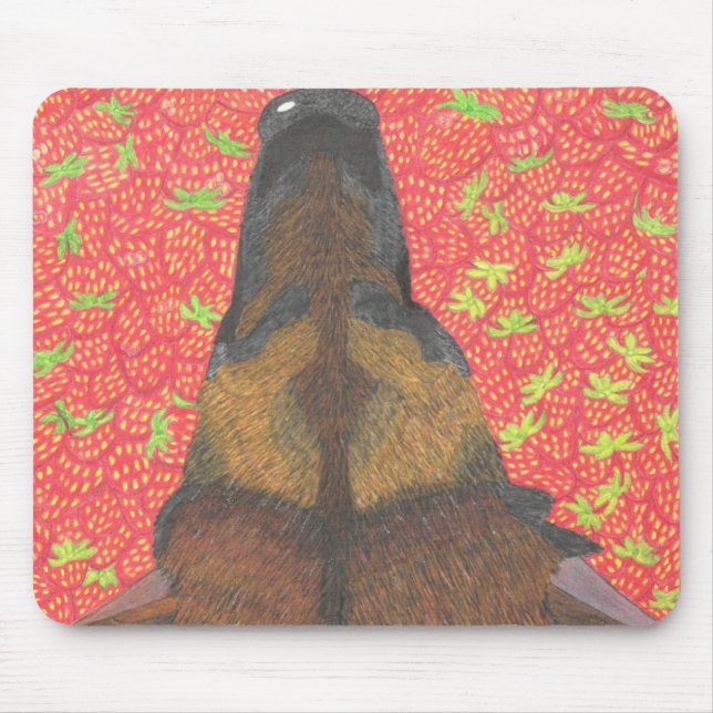 Mousepad Cachorro e morango (Frente)