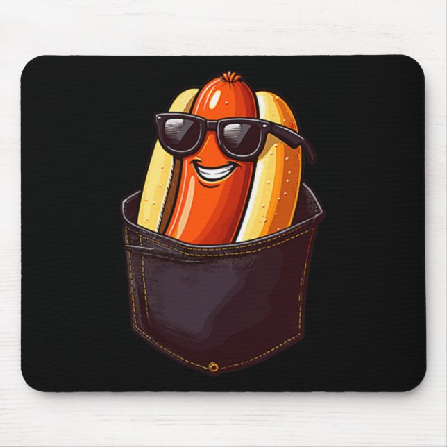 Mousepad Cachorro Engraçado Em Um Bolso Pulga Comida Cachor (Frente)