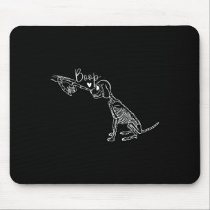 Mousepad Cachorro Engraçado Esqueleto Mão Boop Halloween Ca