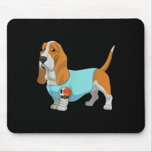 Mousepad Cachorro Engraçado Eu Amo Mamãe Tatuagem Dotada