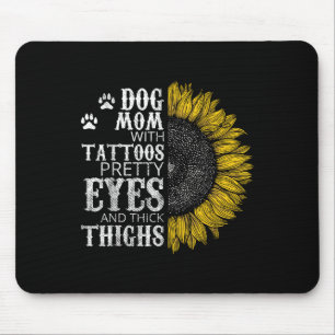 Mousepad Cachorro Engraçado Mãe Com Tatuagens Olhos Bonito 