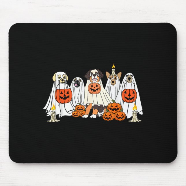 Mousepad Cachorro Fantasma Cachorro Fofo Disfarçado de Fant (Frente)
