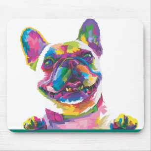 Mousepad Cachorro francês colorido