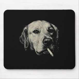 Mousepad Cachorro fumando cigarro meme engraçado do golden