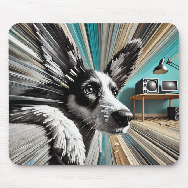 Mousepad Cachorro Futurista Sonhador (Frente)