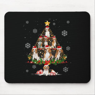 Mousepad Cachorro Gelado Adora Árvore De Natal Luzes Xmas