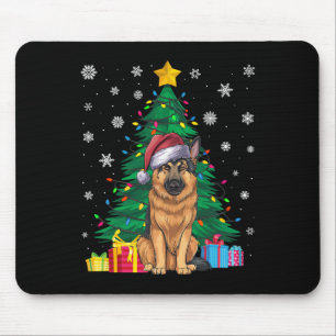 Mousepad Cachorro German shepherd das Luzes das Árvores do