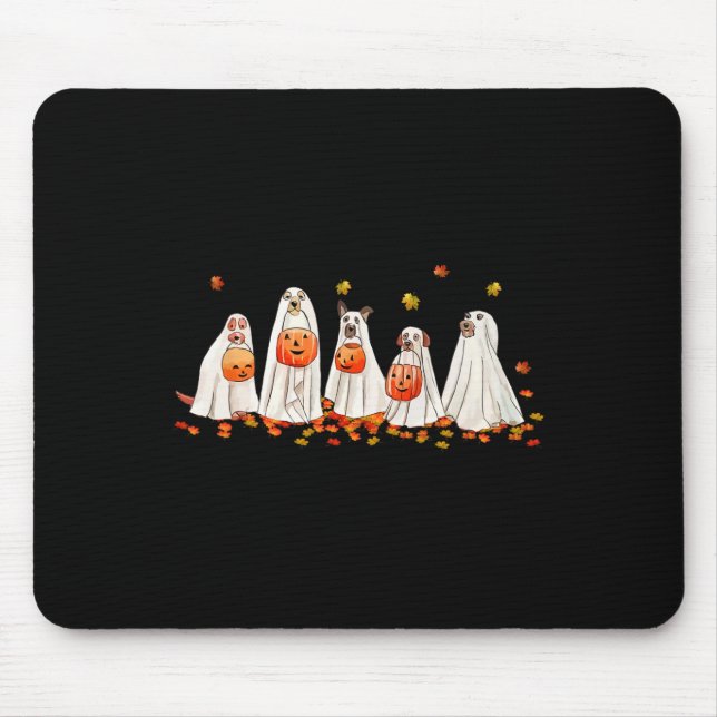 Mousepad Cachorro giro vestido de Fantasma Diversão do Hall (Frente)