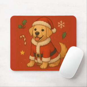 Mousepad Cachorro Labrador Retriever Santa Natal Fofo