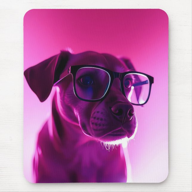 Mousepad Cachorro Legal com Óculos de Sol (Frente)