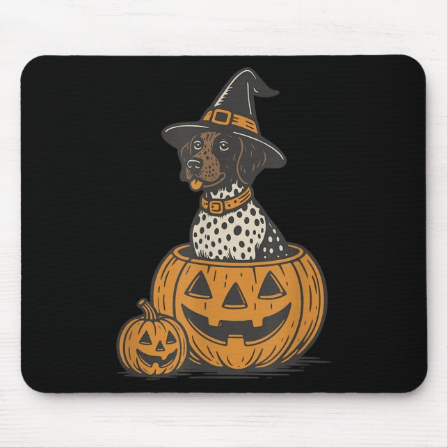 Mousepad Cachorro-Mãe De Enxereca Alemã, Entre Halloween (Frente)
