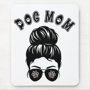 Mousepad Cachorro Mamãe Mensageira Arte Preta e Branca