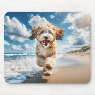 Mousepad Cachorro na praia