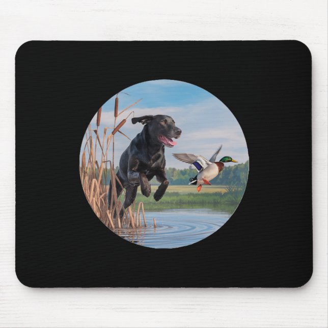 Mousepad Cachorro Negra Cachorro Caçador Labrador Cachorand (Frente)