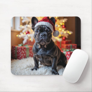 Mousepad Cachorro Negro de Natal