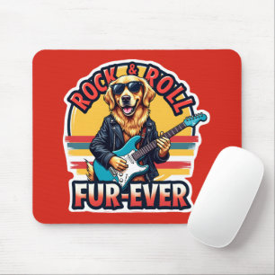 Mousepad Cachorro para o Ouro de Rock e Roll
