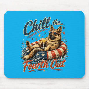 Mousepad Cachorro Pastor Alemão Engraçado Esfrie o Quatro d