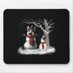 Mousepad Cachorro Pastor Alemão Engraçado Na Árvore De Nata