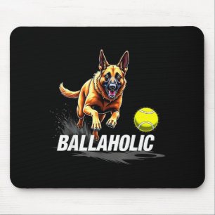 Mousepad Cachorro Pastor Belga Ballaholic Belga Engraçado P