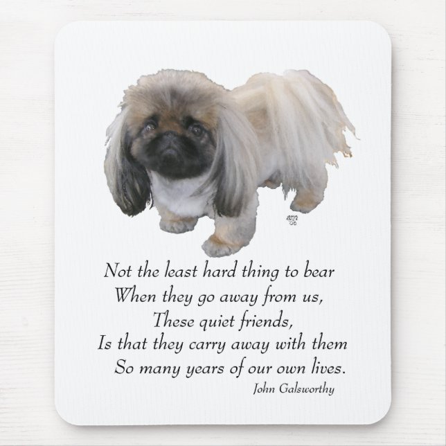 Mousepad Cachorro Pequinês Ponte do Arco-Íris (Frente)