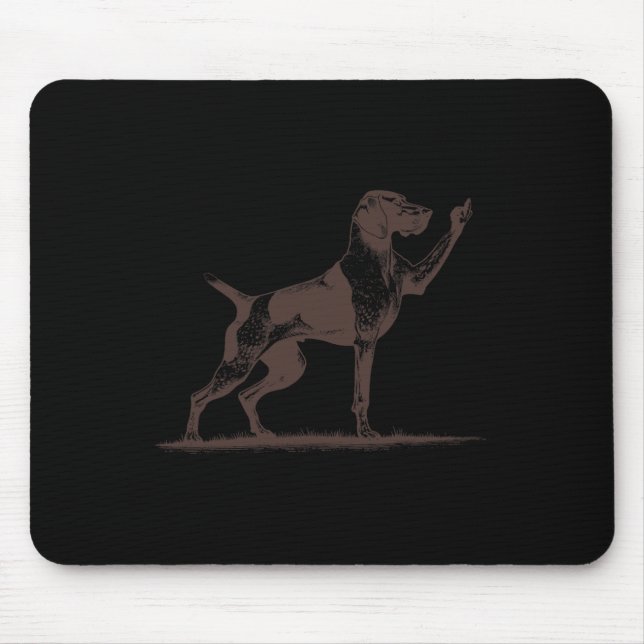 Mousepad Cachorro Ponteiro Rude Buraco Pointer Alemão de Pe (Frente)