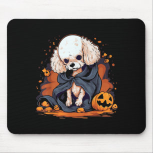 Mousepad Cachorro Poodle Halloween