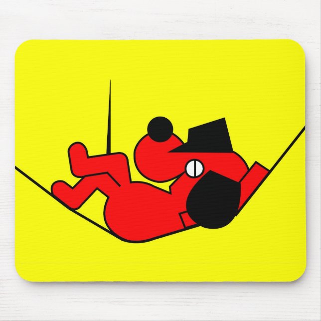 Mousepad Cachorro preguiçoso - vermelho (Frente)