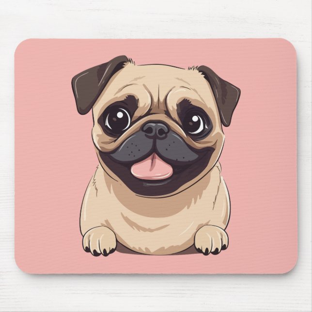 Mousepad Cachorro pug (Frente)