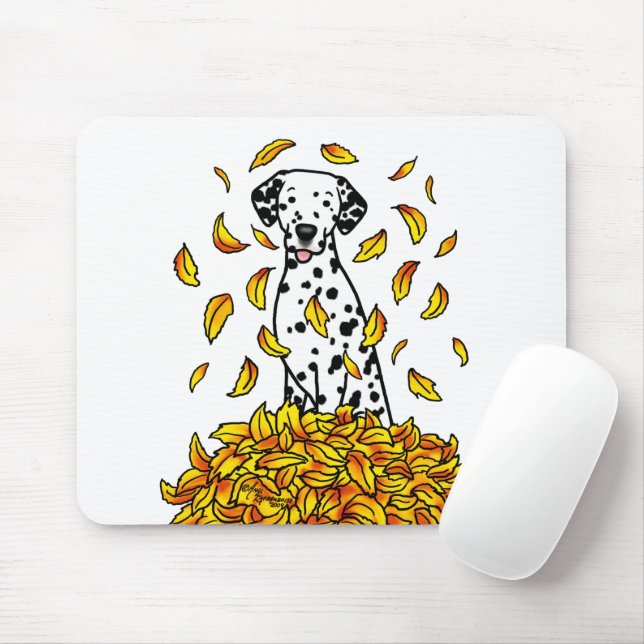 Mousepad Cachorro Que Joga Cachorro Dalmático (preto 1) (Com mouse)
