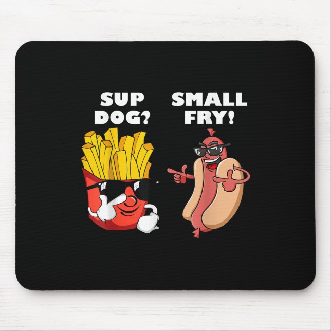 Mousepad Cachorro Quente De Comida Rápida E Pequeno Cachorr (Frente)