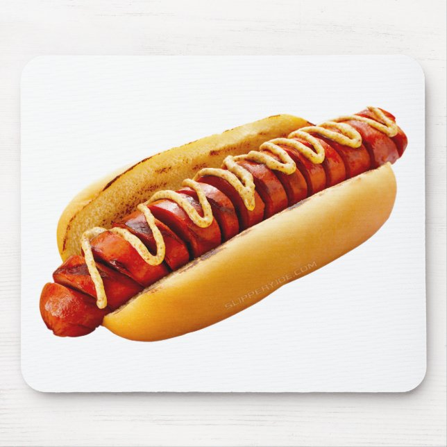 Mousepad Cachorro-quente do SlipperyJoe's com vibe de churr (Frente)