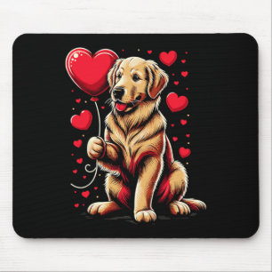 Mousepad Cachorro Retriever Dourado Dia dos Namorados Dono