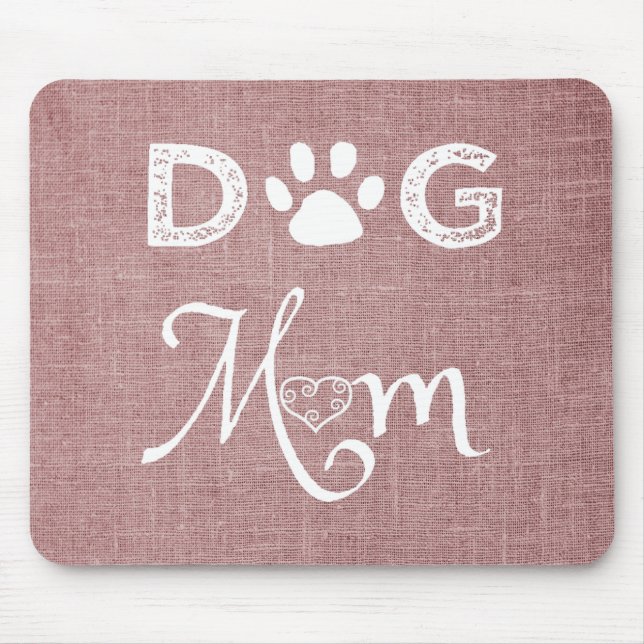 Mousepad Cachorro Rosa Cachorro Mamãe Pad Rato (Frente)