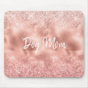 Mousepad Cachorro Rosa Glitzy Minúsculo Brilhante Mãe